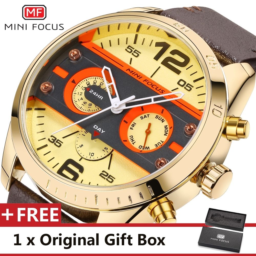 Top Luxury Brand Watch Famous Fashion Sports Cool Men Quartz Watches Waterproof Wristwatch For Male Gold