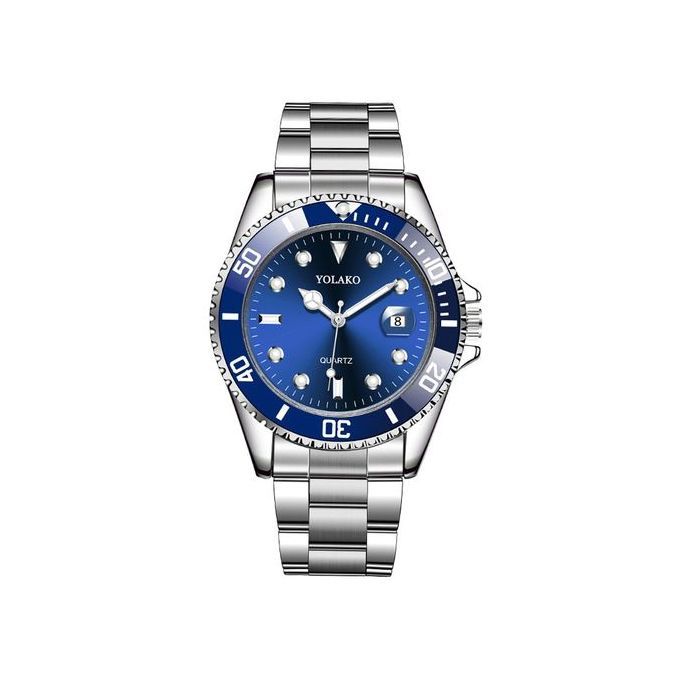 Men Steel Band Waterproof And Calendar Wrist Watch