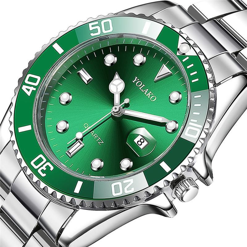Men Steel Band Waterproof And Calendar Wrist Watch