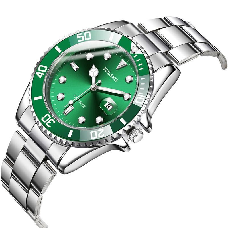 Men Steel Band Waterproof And Calendar Wrist Watch