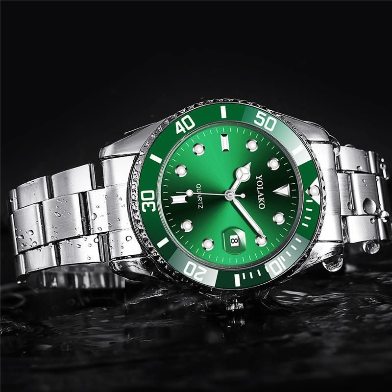Men Steel Band Waterproof And Calendar Wrist Watch