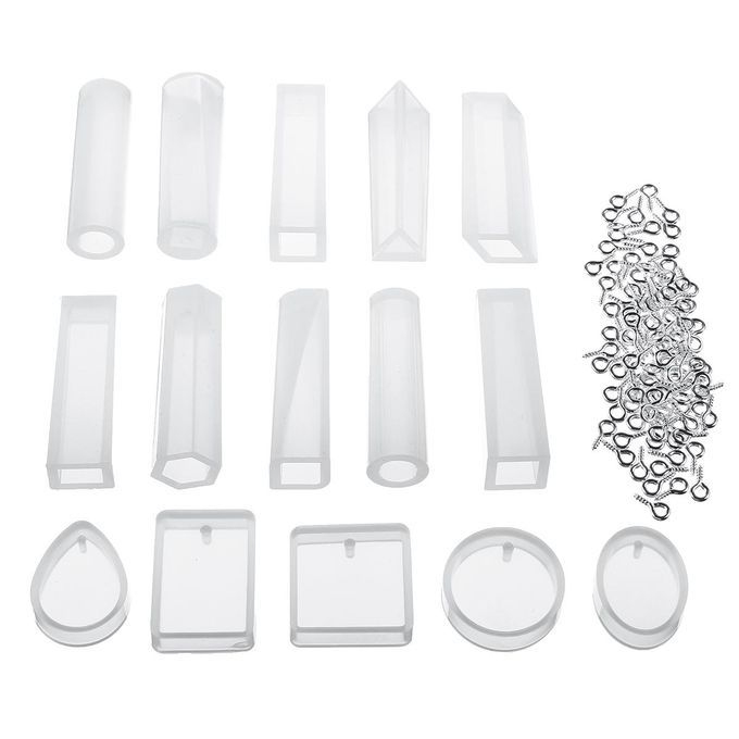 The Old Tree 115 PCS DIY Resin Casting Molds Silicone Jewelry Pendant Craft Making Mould KIt