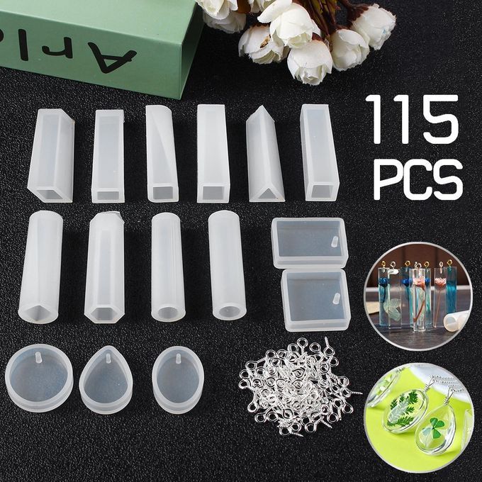 The Old Tree 115 PCS DIY Resin Casting Molds Silicone Jewelry Pendant Craft Making Mould KIt
