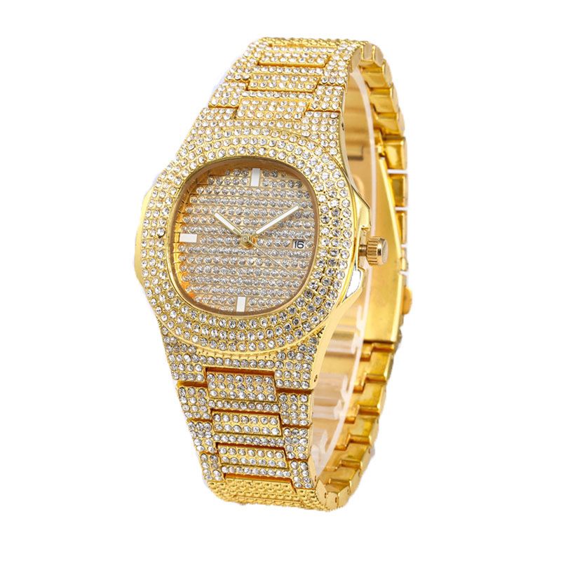 Mens Hip Hop 9" Wristwatch & 9" Bracelet & 18" Necklace