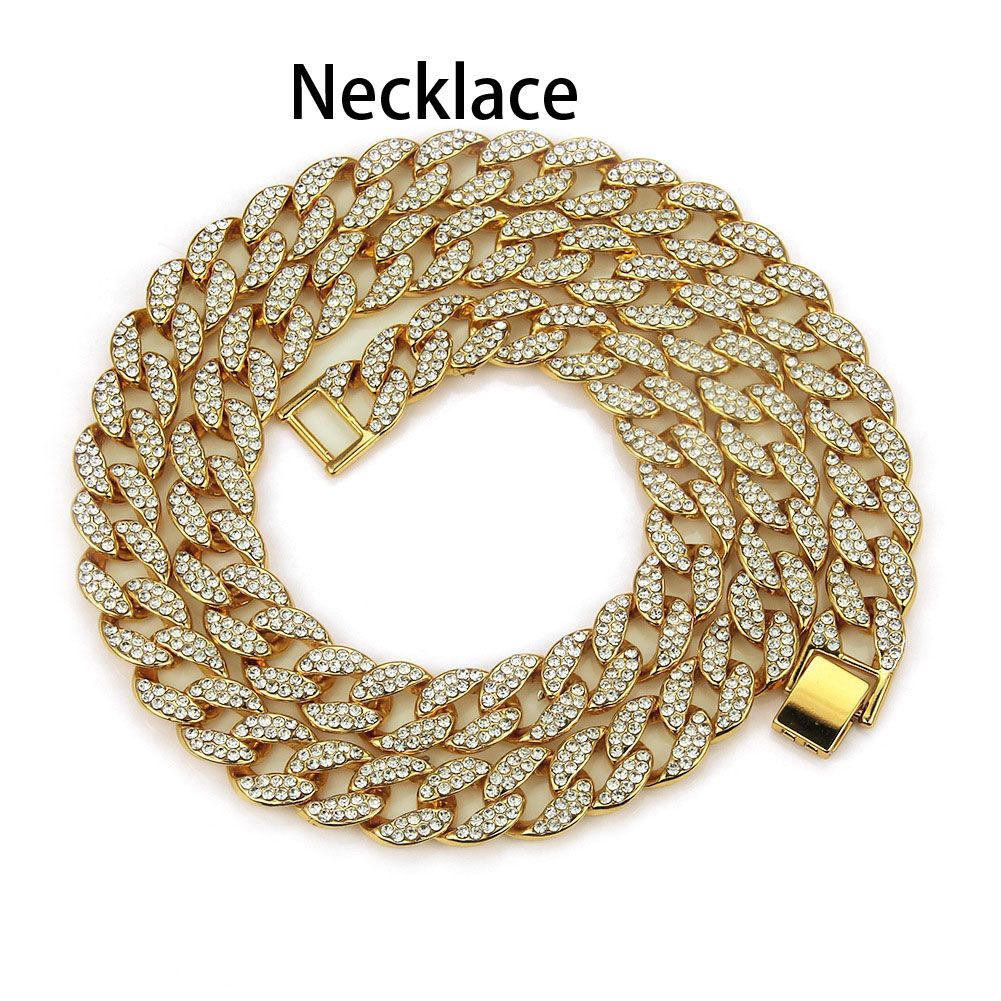 Mens Hip Hop 9" Wristwatch & 9" Bracelet & 18" Necklace