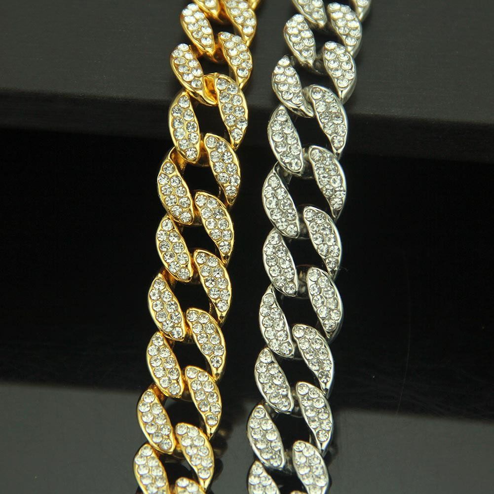 Mens Hip Hop 9" Wristwatch & 9" Bracelet & 18" Necklace