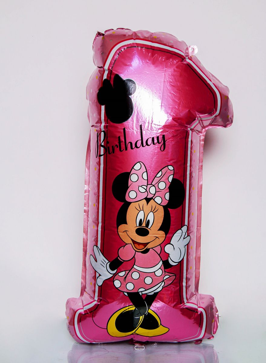 Pink Minne Mouse Cartoon Character Balloon