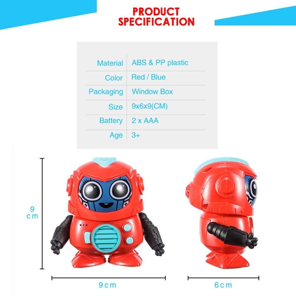 Kids Interactive Robot Toy with Intercom Recording Mode Light Face Voice Change Best Partner Indoor Toys for Boys Girls
