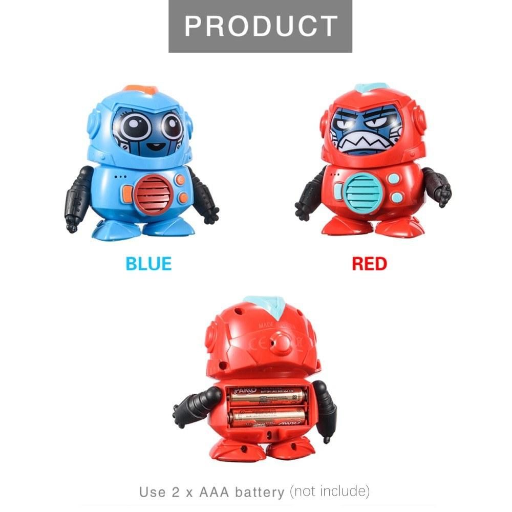 Kids Interactive Robot Toy with Intercom Recording Mode Light Face Voice Change Best Partner Indoor Toys for Boys Girls