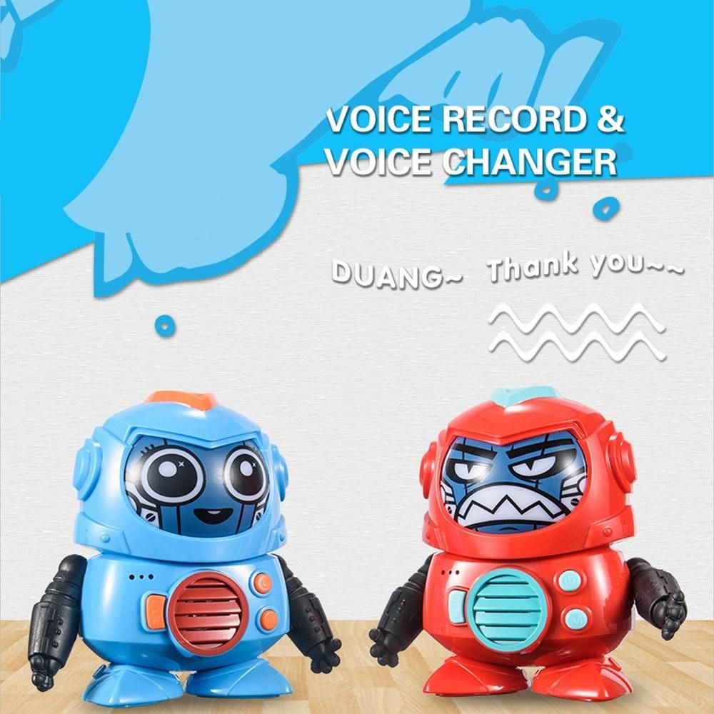 Kids Interactive Robot Toy with Intercom Recording Mode Light Face Voice Change Best Partner Indoor Toys for Boys Girls