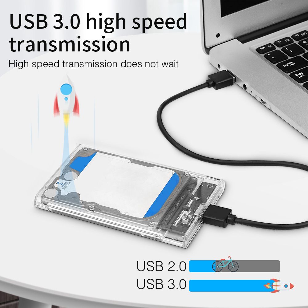 USB 3.0 External Hard Drive Enclosure USB 3.0 Transparent