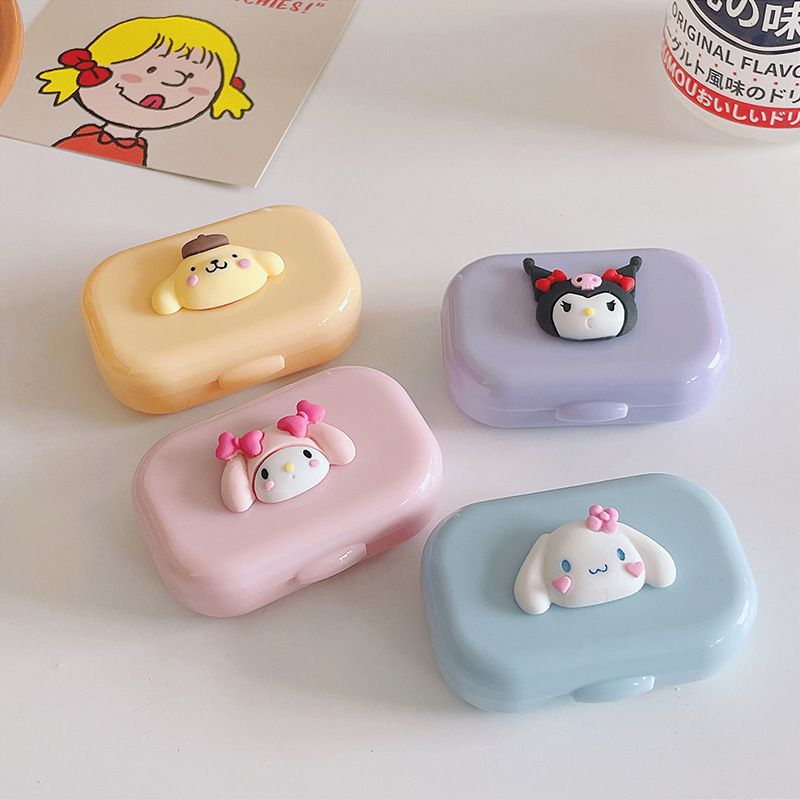 Kawaii Sanrio Contact Lens Box Mymelody Cinnamoroll Kuromi