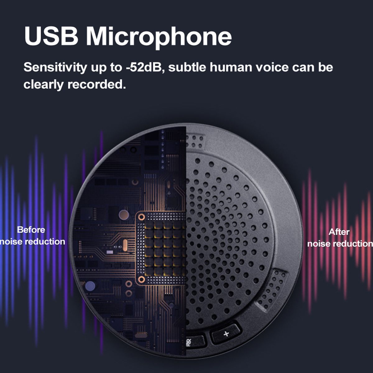 Computers Omnidirectional Microphone USB Video Conferencing