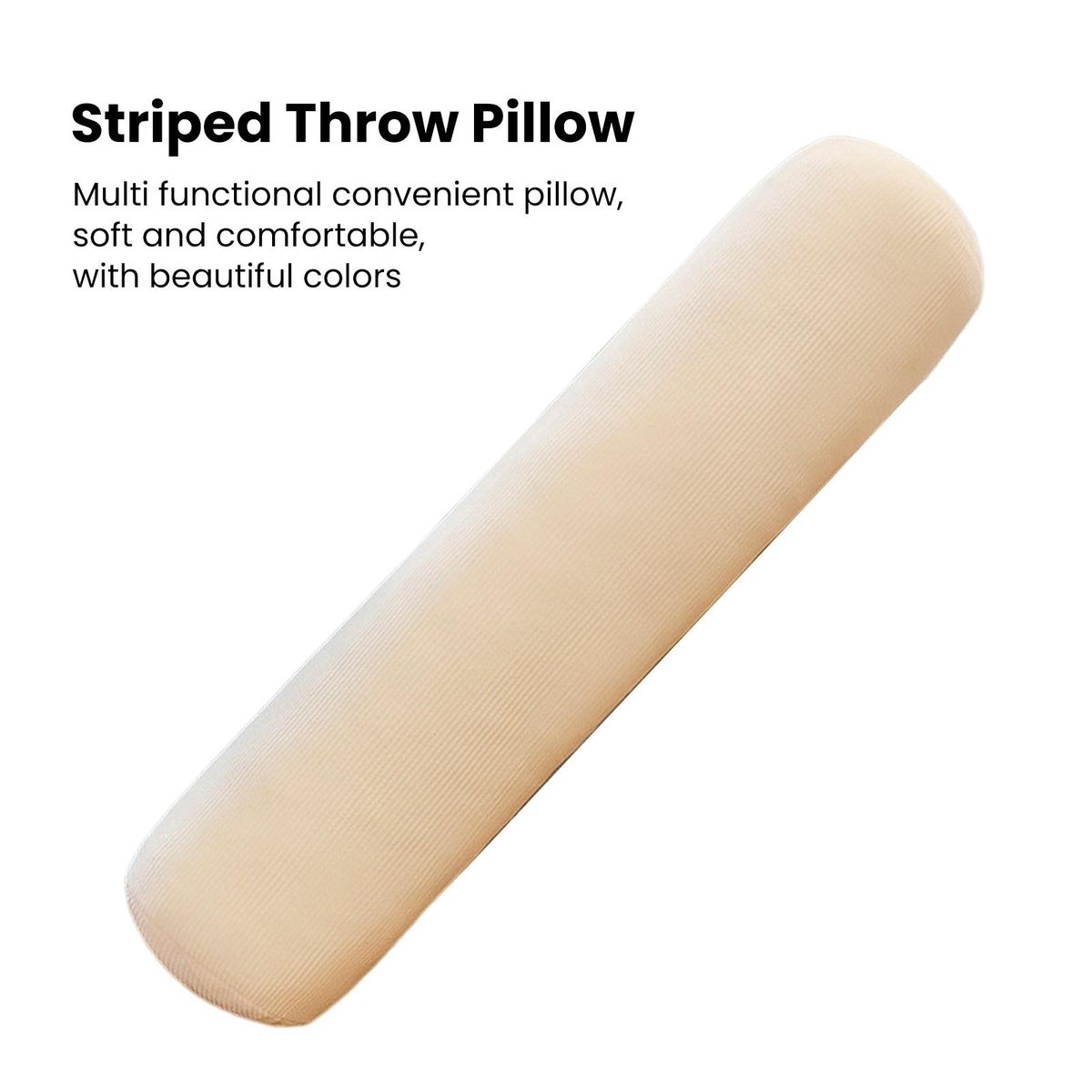 Sofa Plush Cushion Plush Cylindrical Throw Pillow Stuffed Toy White