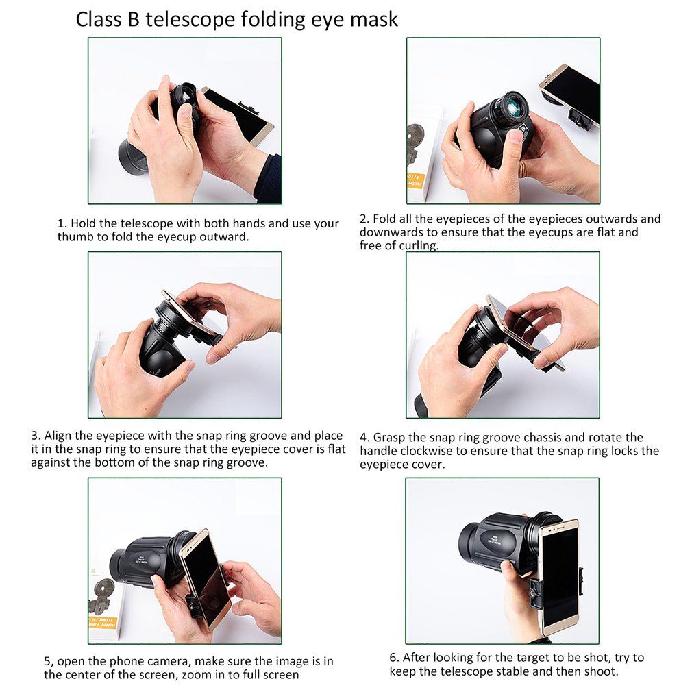 TB Single Binoculars Mobile Phone Bracket Camera Clip Photography Conversion Clip