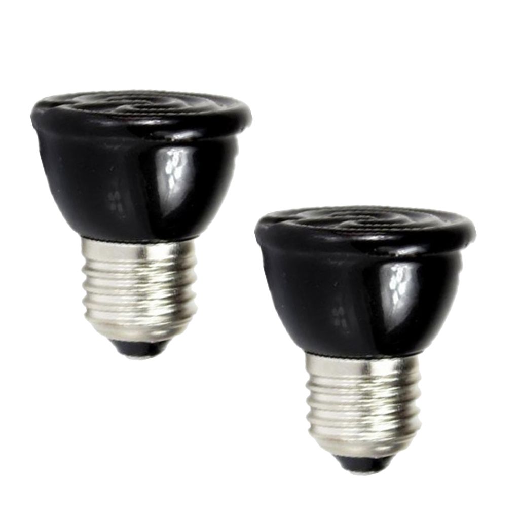 2pcs 100W Reptile Basking Spot Lamp Infrared Emitter Bulb Vivarium