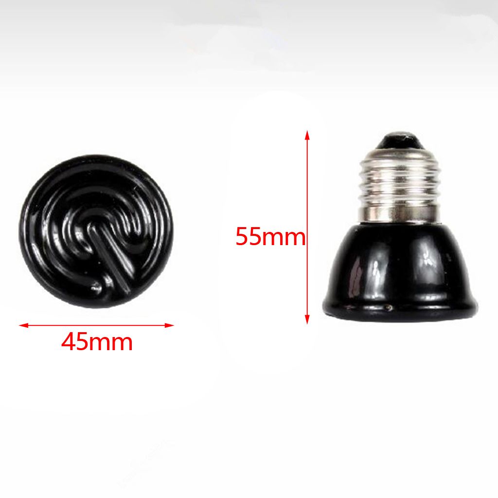 2pcs 100W Reptile Basking Spot Lamp Infrared Emitter Bulb Vivarium