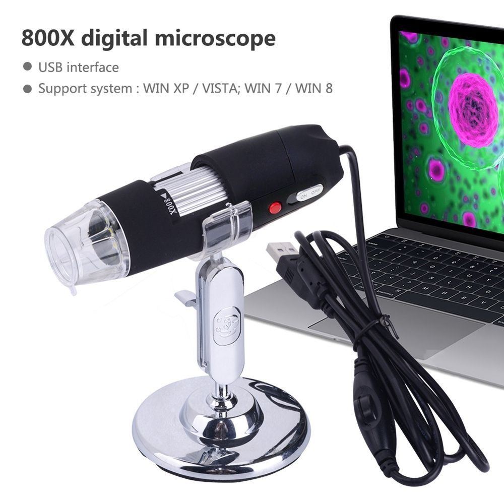 Mega Pixels 800X USB Digital Microscope,8 LED White Light