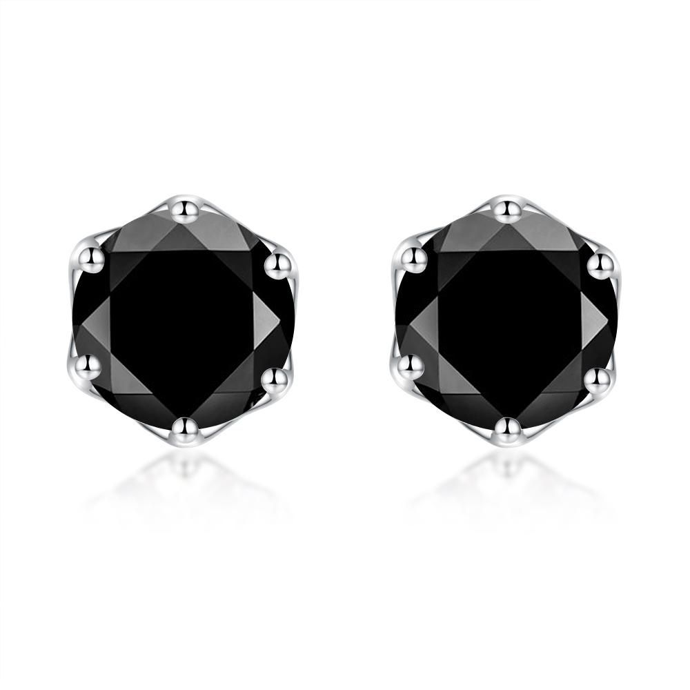 Wong Rain 925 Sterling Silver Round Cut 2CT Real Moissanite Diamonds Wedding Engagement Studs Earrings Fine Jewelry With GRA