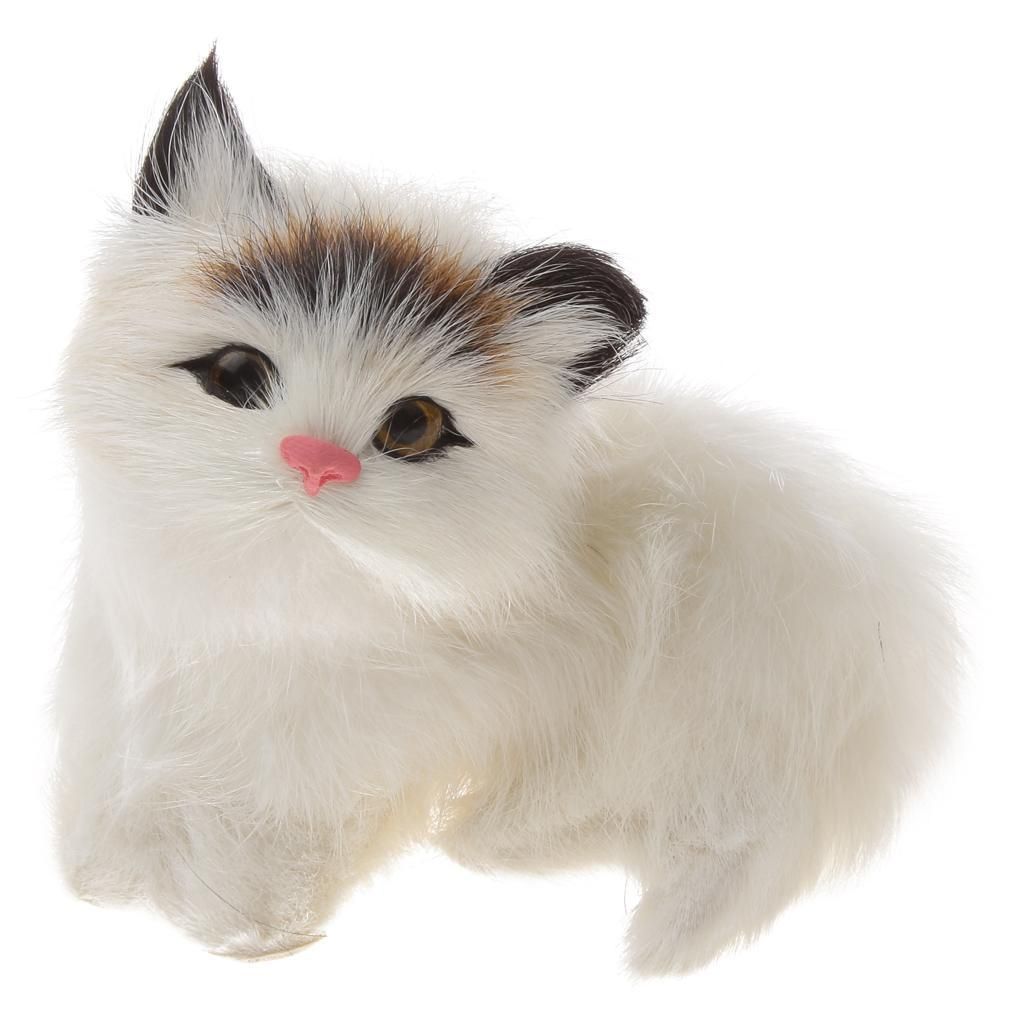 Cute Realistic Cat Animal Furry Interior Ornament Kids