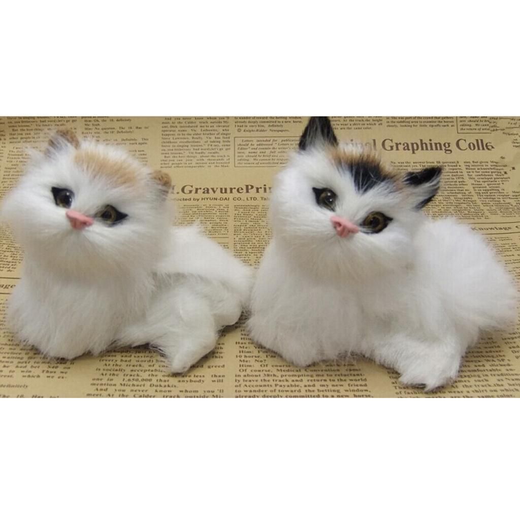 Cute Realistic Cat Animal Furry Interior Ornament Kids