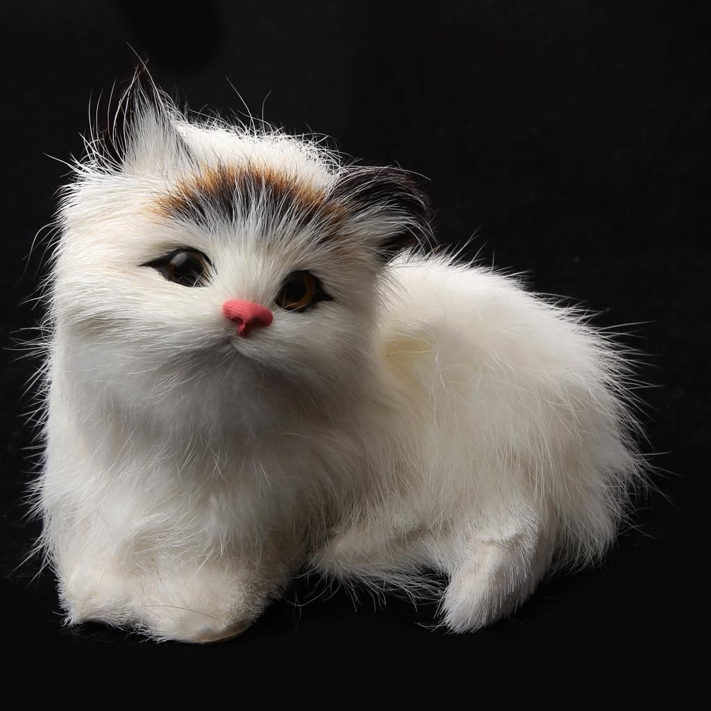 Cute Realistic Cat Animal Furry Interior Ornament Kids