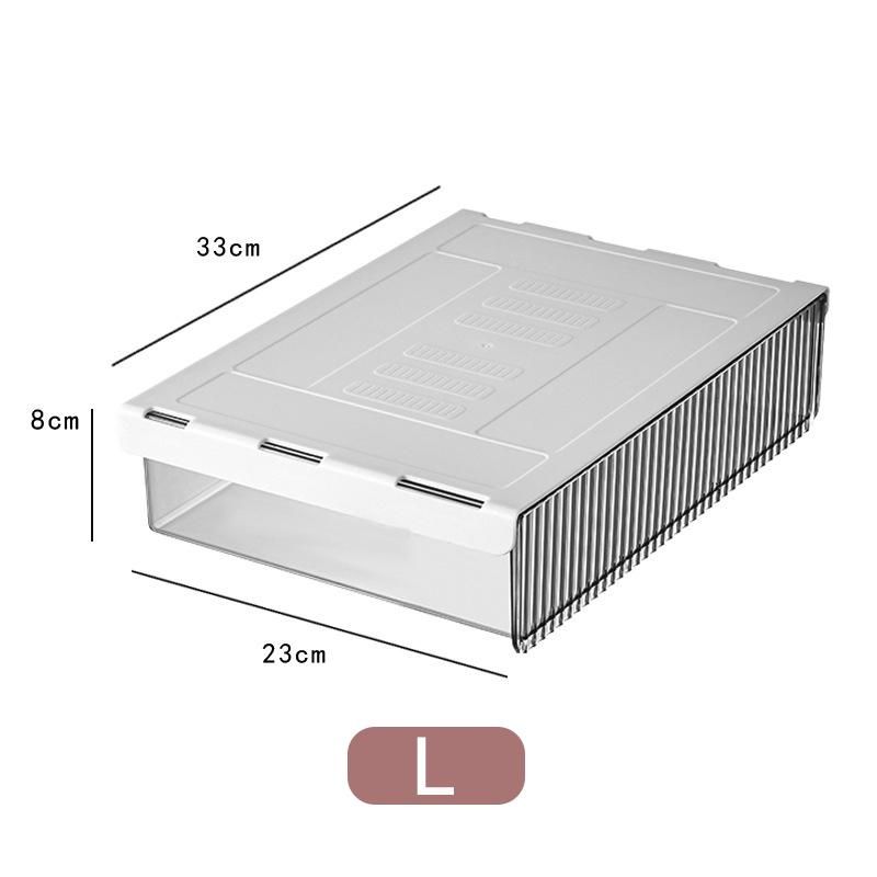 High Capacity S-adhesive Pencil Tray Under Desk Drawer Storage Box  Organizer Stand for Office Home Storage Cabinet