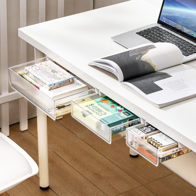 High Capacity S-adhesive Pencil Tray Under Desk Drawer Storage Box  Organizer Stand for Office Home Storage Cabinet