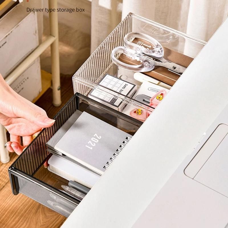 High Capacity S-adhesive Pencil Tray Under Desk Drawer Storage Box  Organizer Stand for Office Home Storage Cabinet