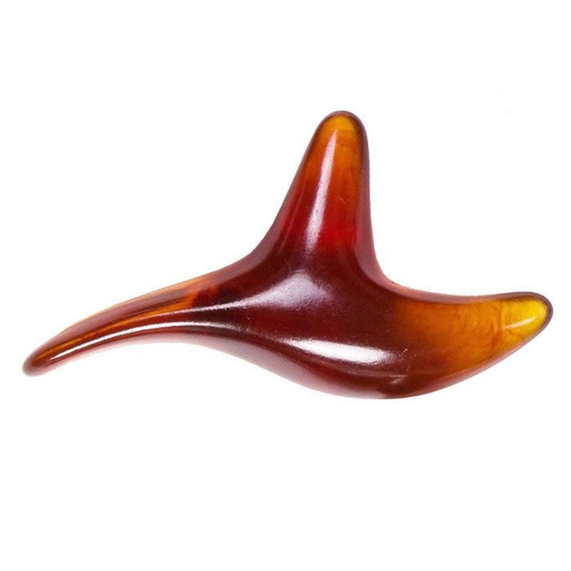Amber Resin Wax Triple-cornered Foot Feet Massager Gua Sha