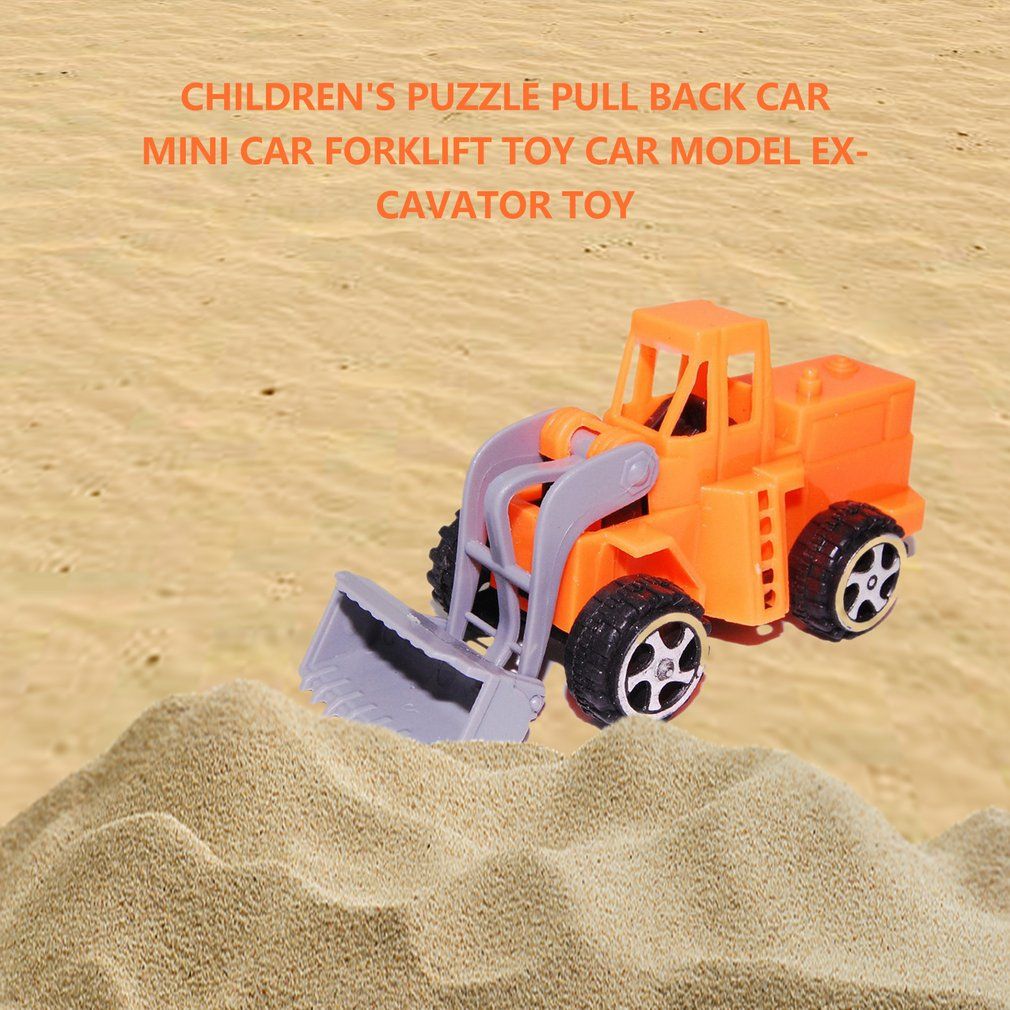Children's Puzzle Pull Back Car Mini Car Forklift Toy Car Model Excavator Toy