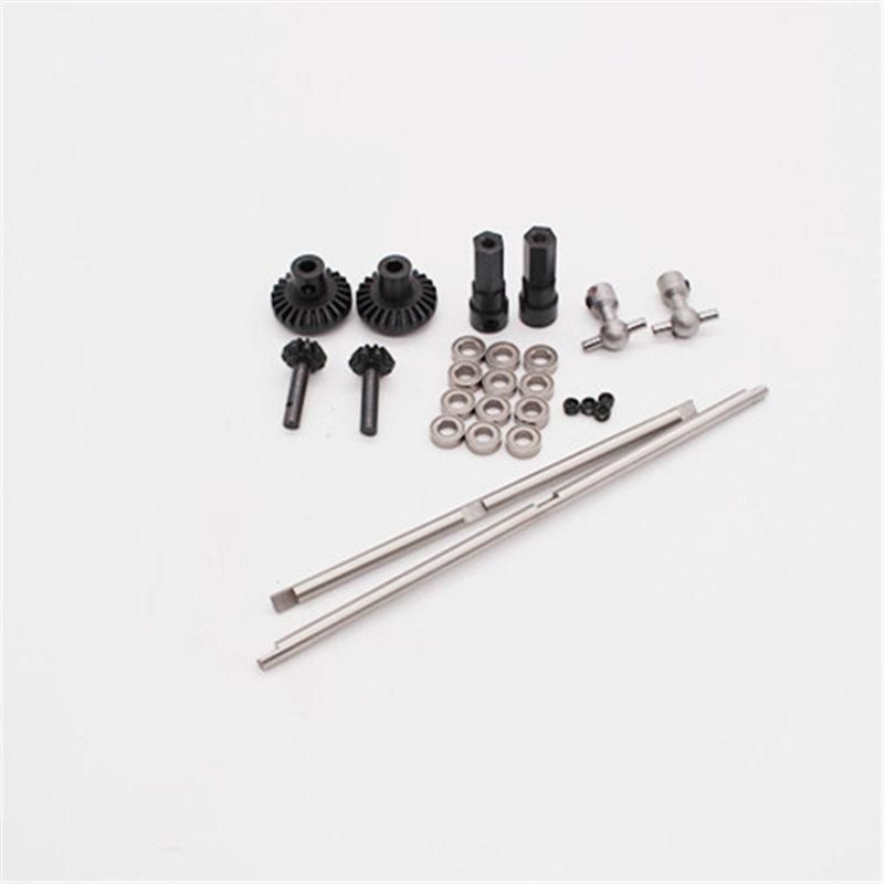 Upgrade Metal Gear Bridge Axle for WPL B1 B-1 B14 B-14 B24 B-24 C14 C-14 C24 C-24 RC Car Spare Parts Metal Front Rear Axle Gear Steering Pull Rod Servo Pull Rod,Rear