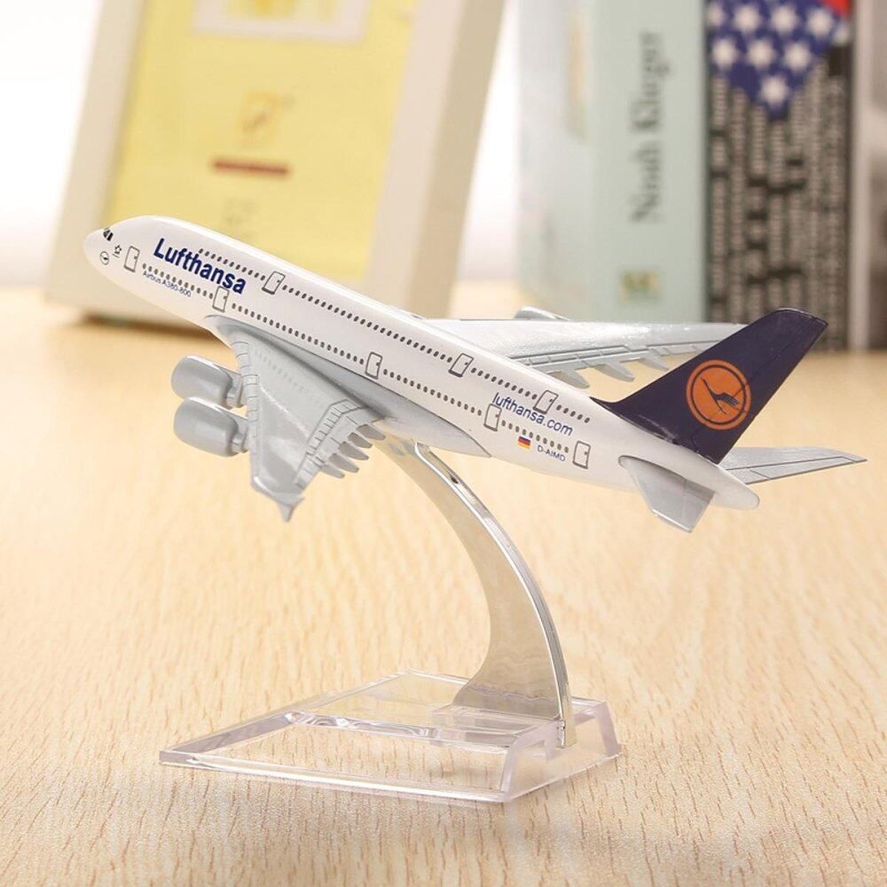 WH A380 Lufthansa Airplane Air Craft Model 16cm Airline Aero Plan Diecast Model Collection Decor Gift Toys For Children