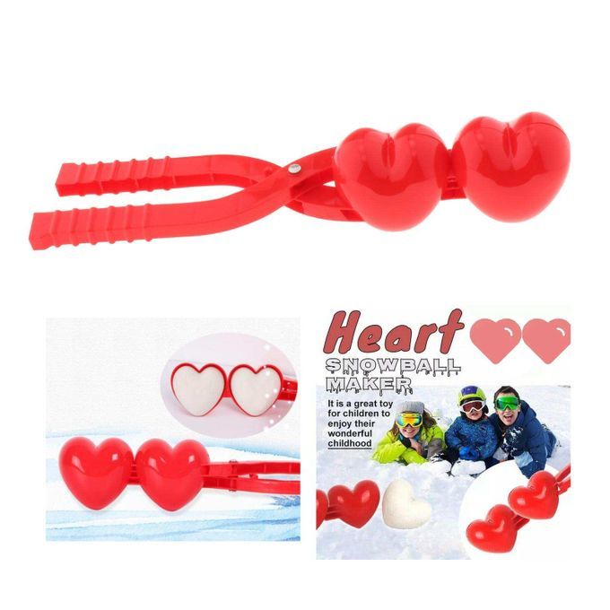 Heart/Snowman Shaped Snowball Maker Clip Winter Sand Ball Mold Heart