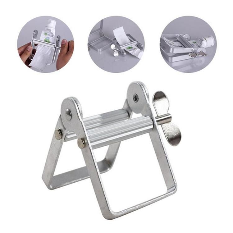 Wholesale metal paste squeezer stainless steel lazy toothpaste squeezer hair salon hairdressing tool handle squeeze dye paste black