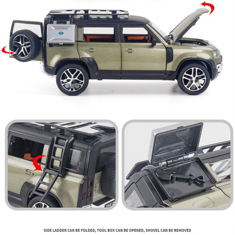 1/24 Land Rover Defender SUV Alloy Car Model Diecast & Toy M