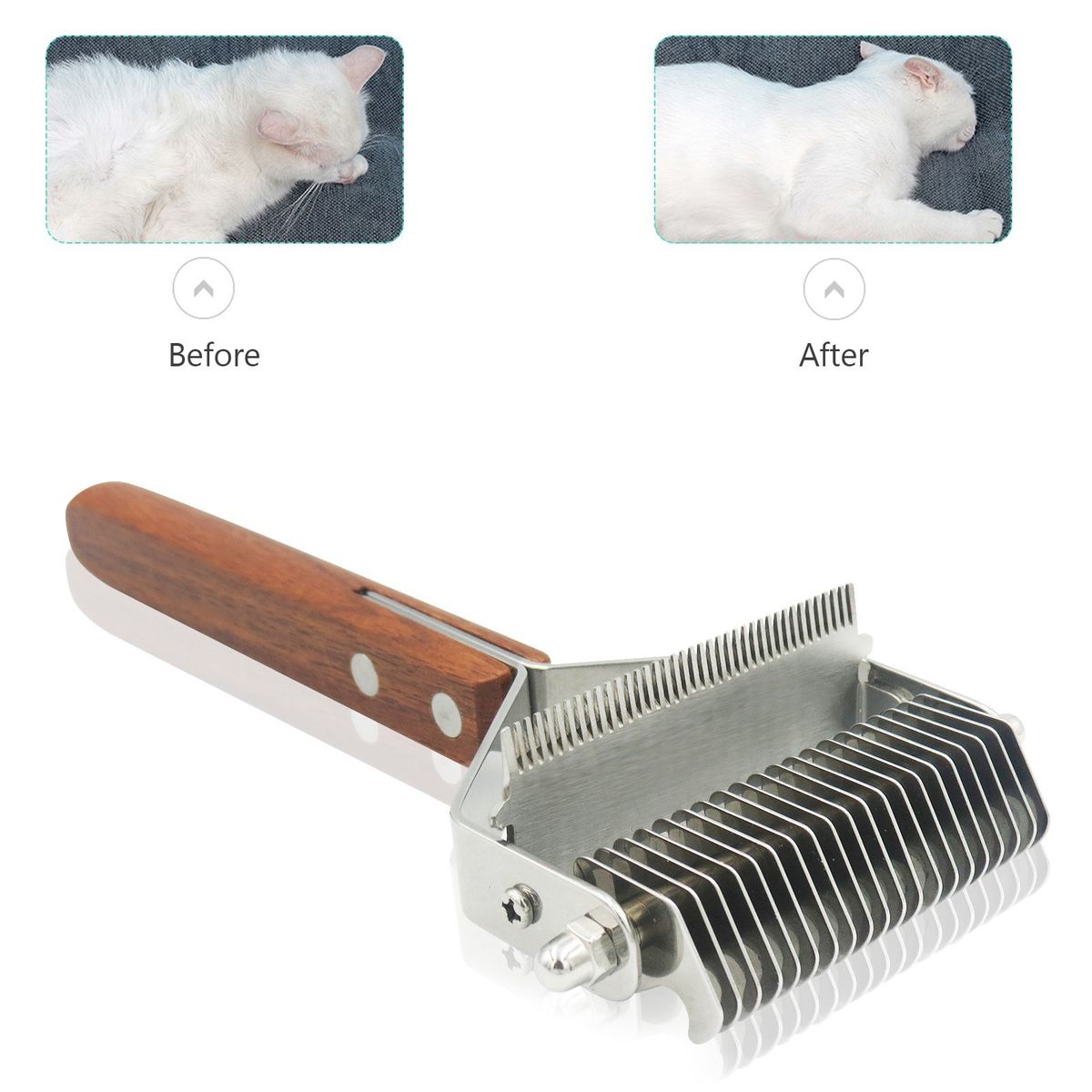 Dog Brush Cat Brush 2 Sided Pet Grooming Tool For Shedding