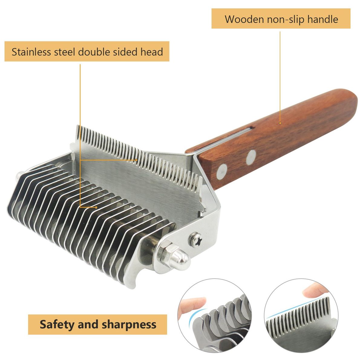 Dog Brush Cat Brush 2 Sided Pet Grooming Tool For Shedding