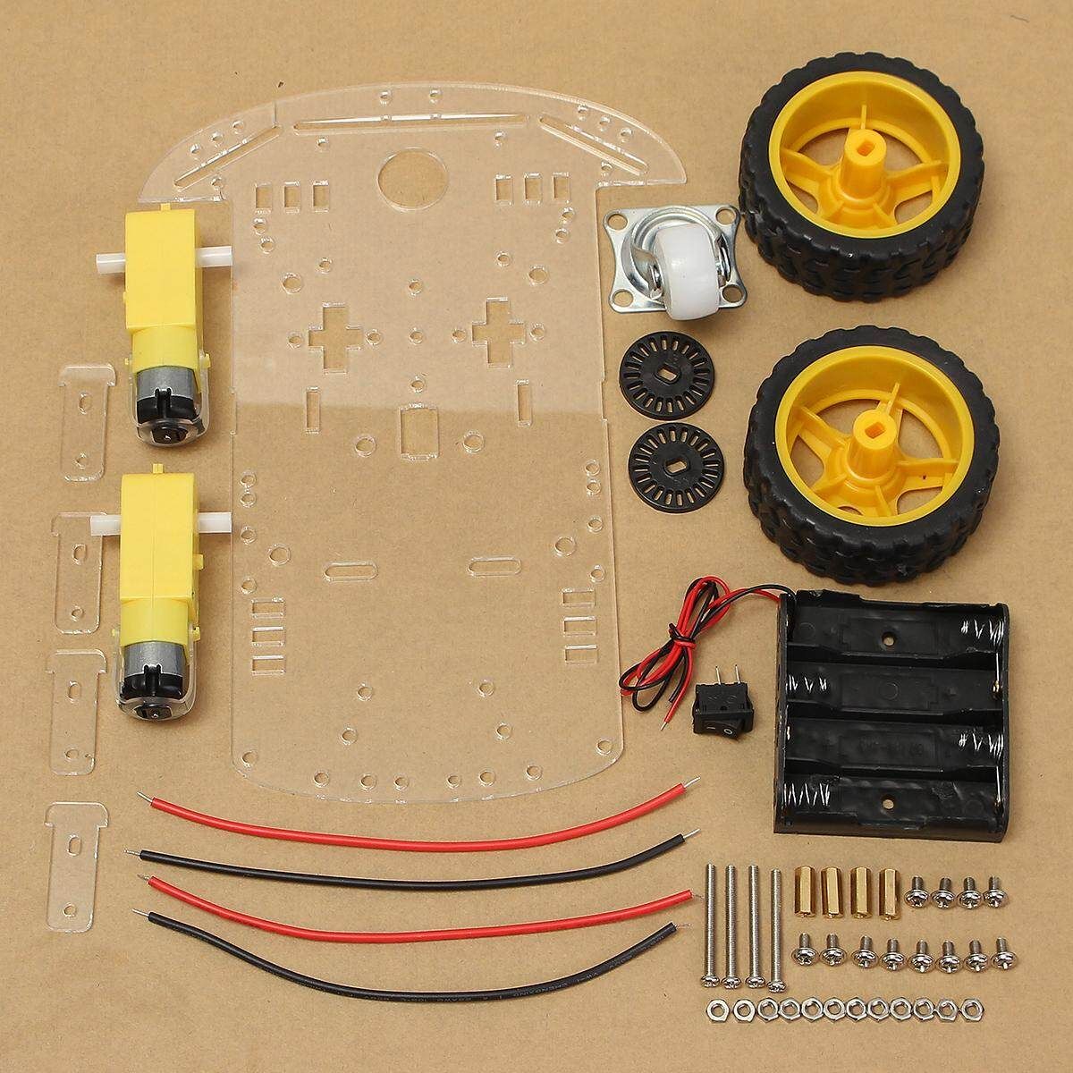 2WD 1:48 2 Motor Smart Robot Car Chassis Kit/Speed Encoder Box Arduino