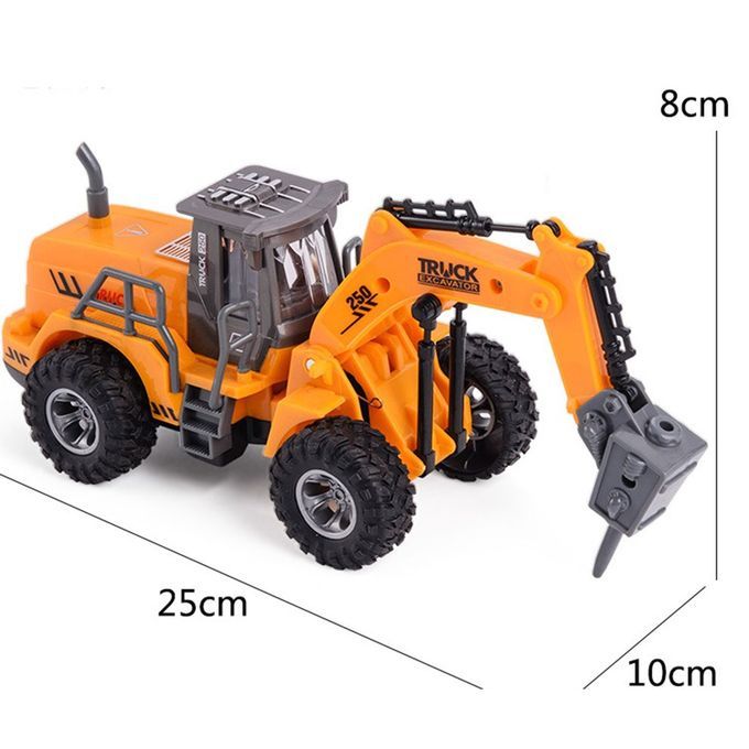 1:24 Wireless Remote  Ontrol Large  Hild Engineering Vehi Le  Ulation Transport  Ar Model Toy For Boy-yellow-Breaking Machine