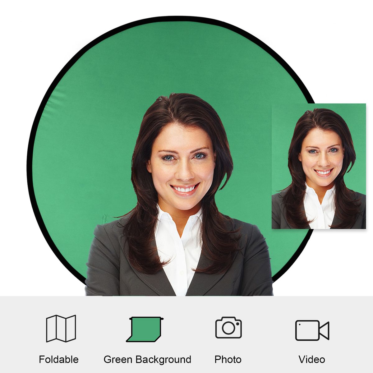 Photography Background Green-Screen Backdrop Board 110cm