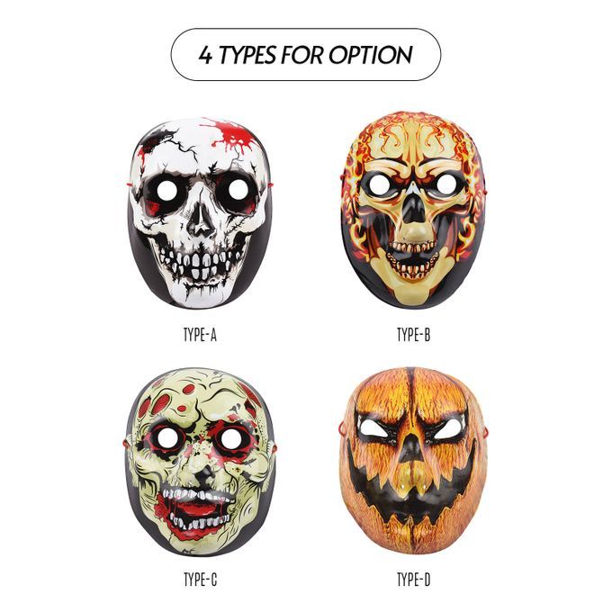 Halloween Scary Mask Light Up Masks With Steady Light Slow