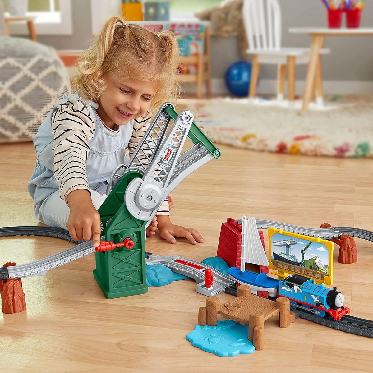Thomas & Friends Bridge Lift Thomas & Skiff Train Set