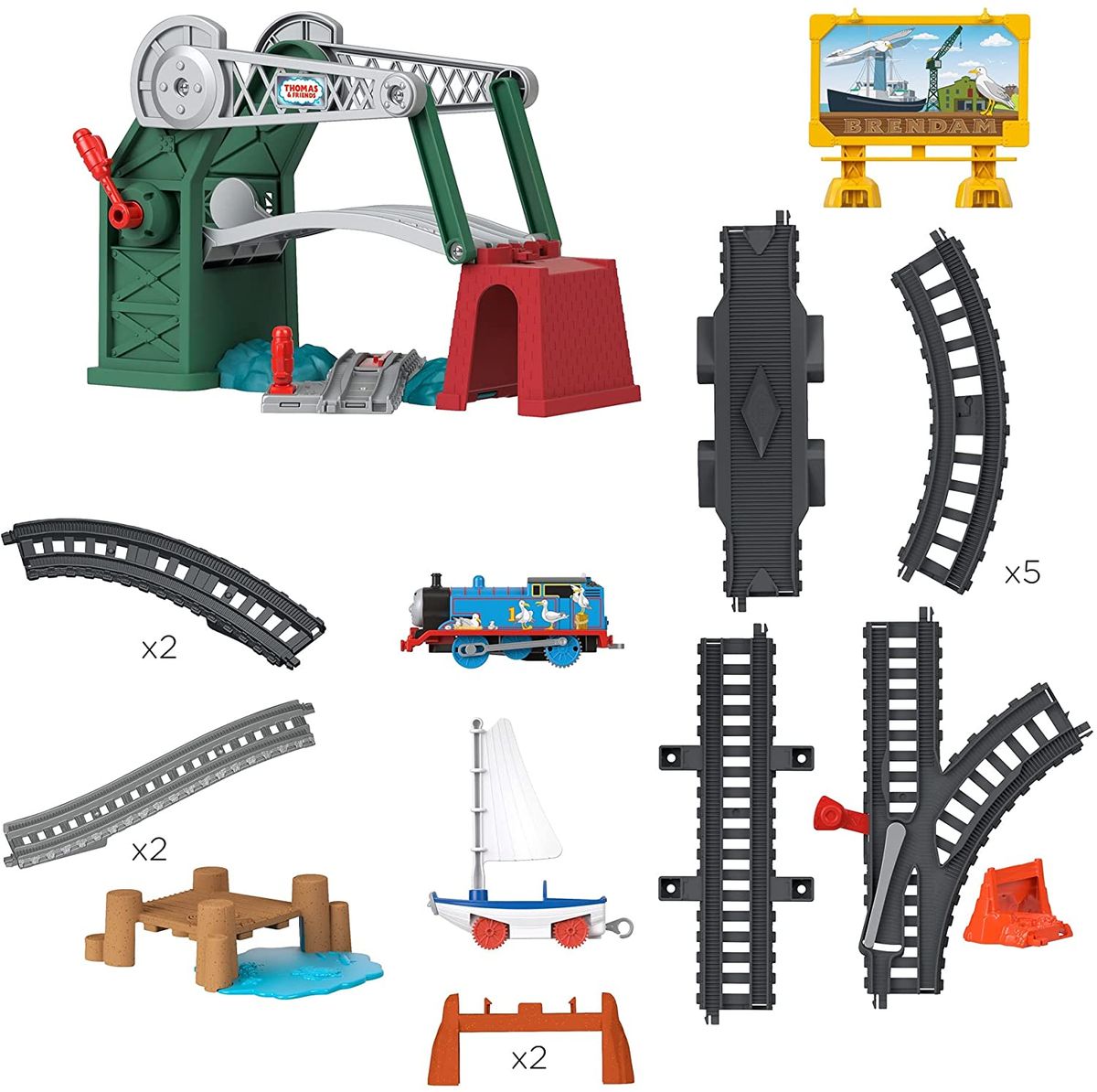 Thomas & Friends Bridge Lift Thomas & Skiff Train Set