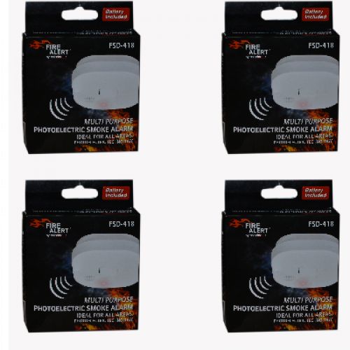 Smoke Alarm Detector 4set (Battery Operated