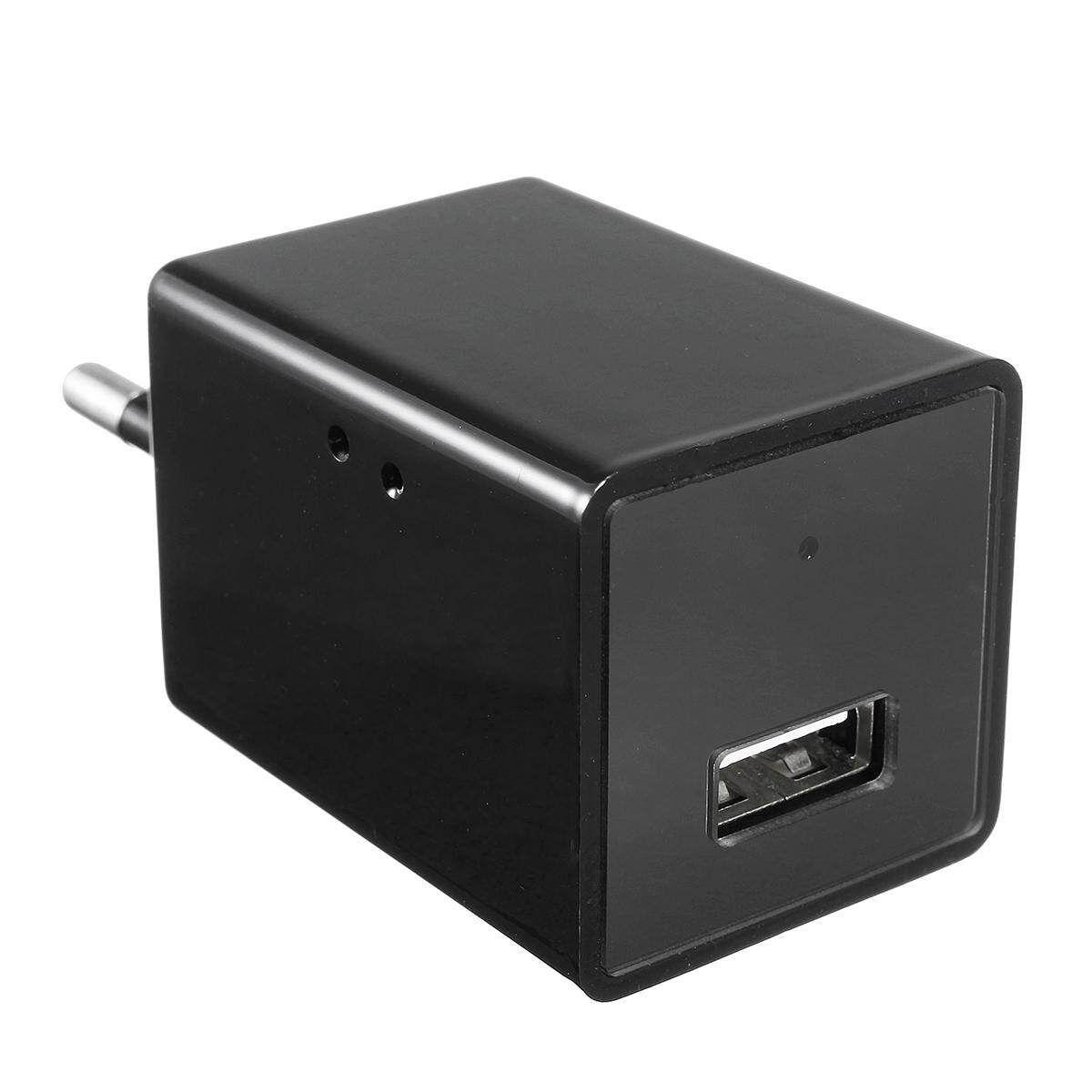Wireless HD 1080P USB Camera WiFi Mobile Hidden AC Adapter Wall Charger Plug EU Black