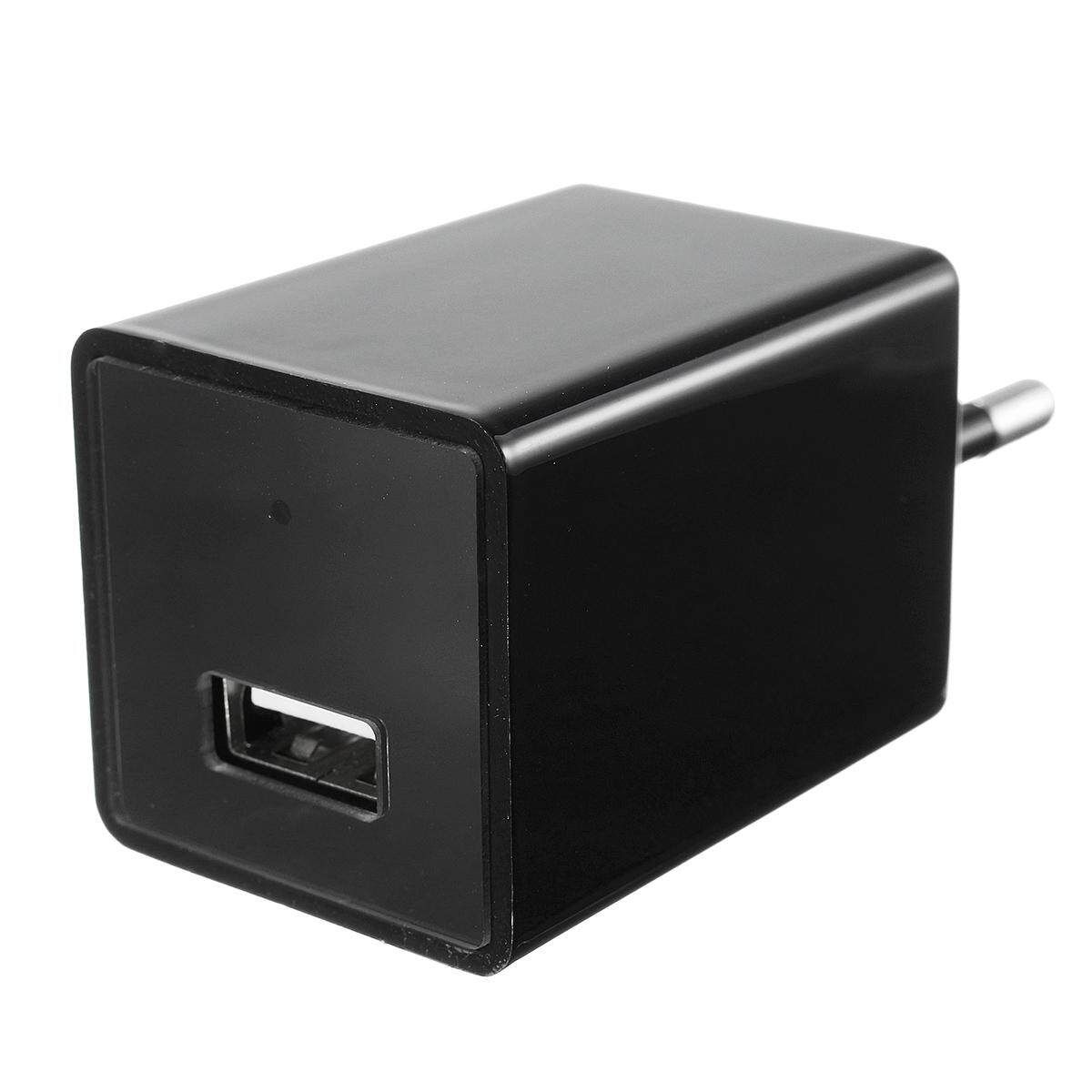Wireless HD 1080P USB Camera WiFi Mobile Hidden AC Adapter Wall Charger Plug EU Black