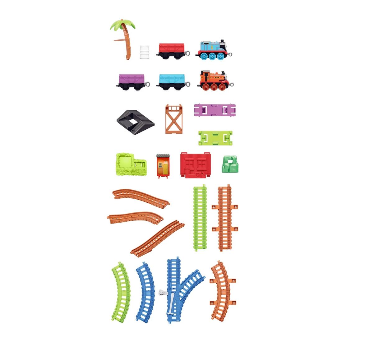 Thomas & Nia Cargo Delivery Diecast Train & Track Set 50 Pcs