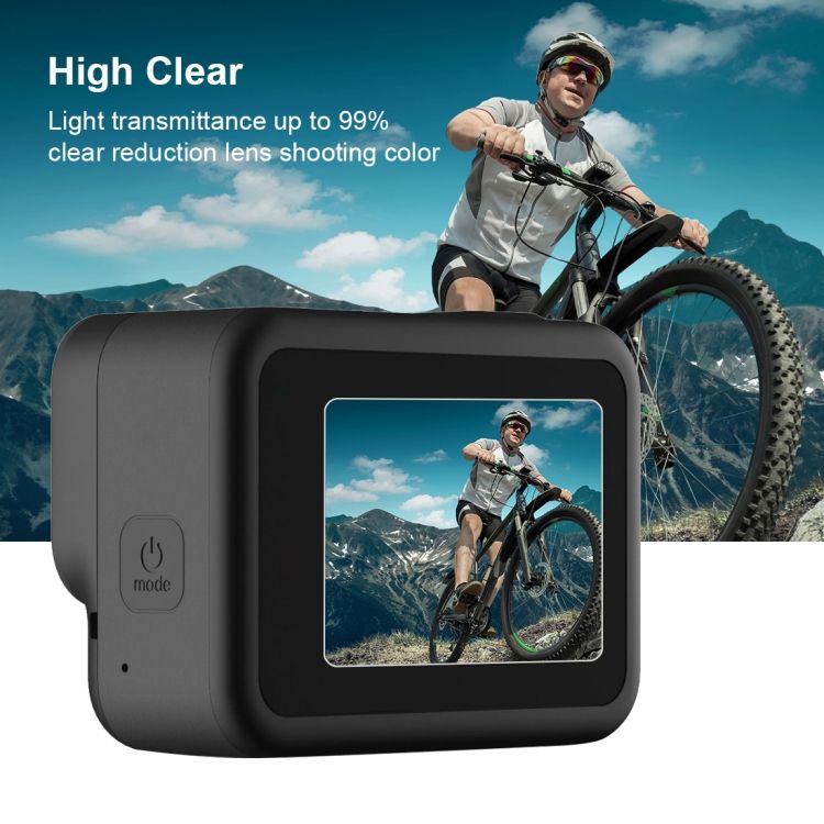Lens + LCD 9H 2.5D Glass Film For GoPro HERO8 Black