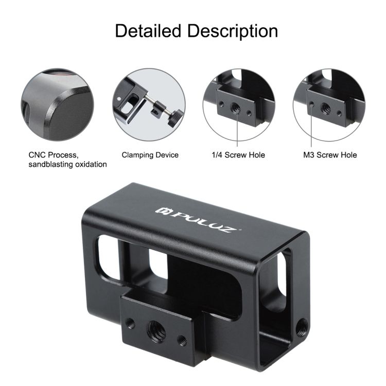 Microphone Adapter Aluminum Protective Case For GoPro HERO8